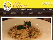 Tablet Screenshot of citrorestaurant.com